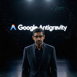 A product title set over a dark portrait.