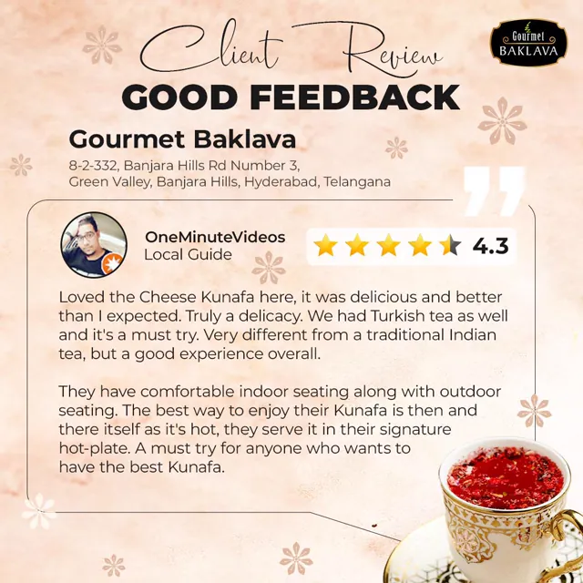 Gourmet Baklava social media design by Himanshu Narwaria