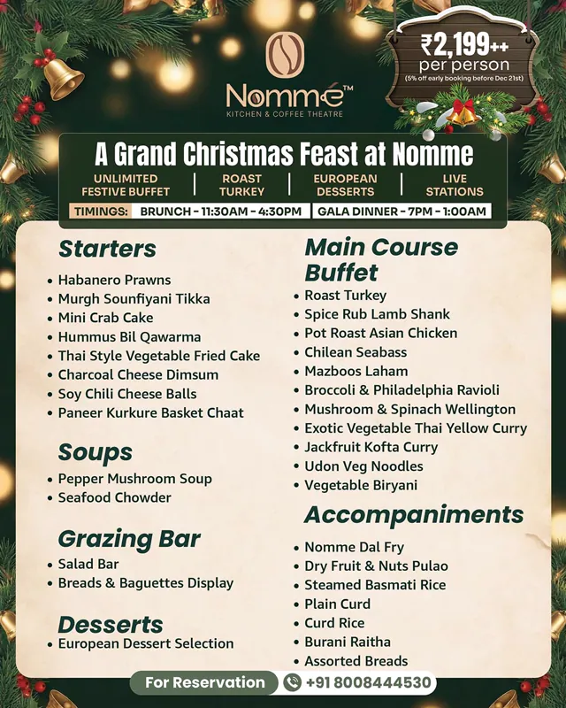 Nomme Kitchen & Coffee Theatre Instagram design by Himanshu Narwaria