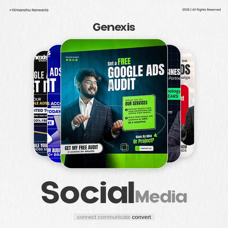 Genexis Studio social media design by Himanshu Narwaria