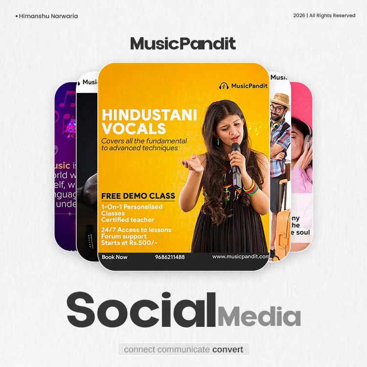 MusicPandit social media design by Himanshu Narwaria