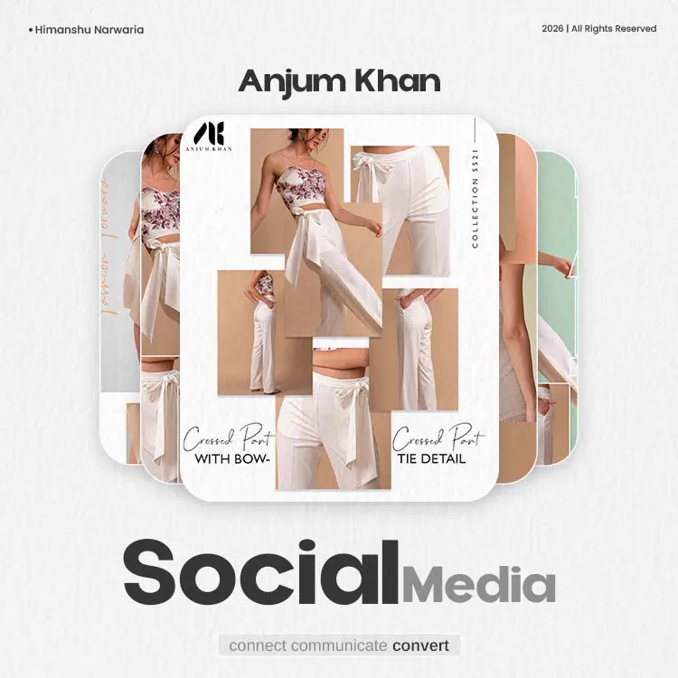 Anjum Khan social media design by Himanshu Narwaria