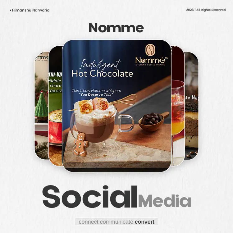 Nomme social media design by Himanshu Narwaria